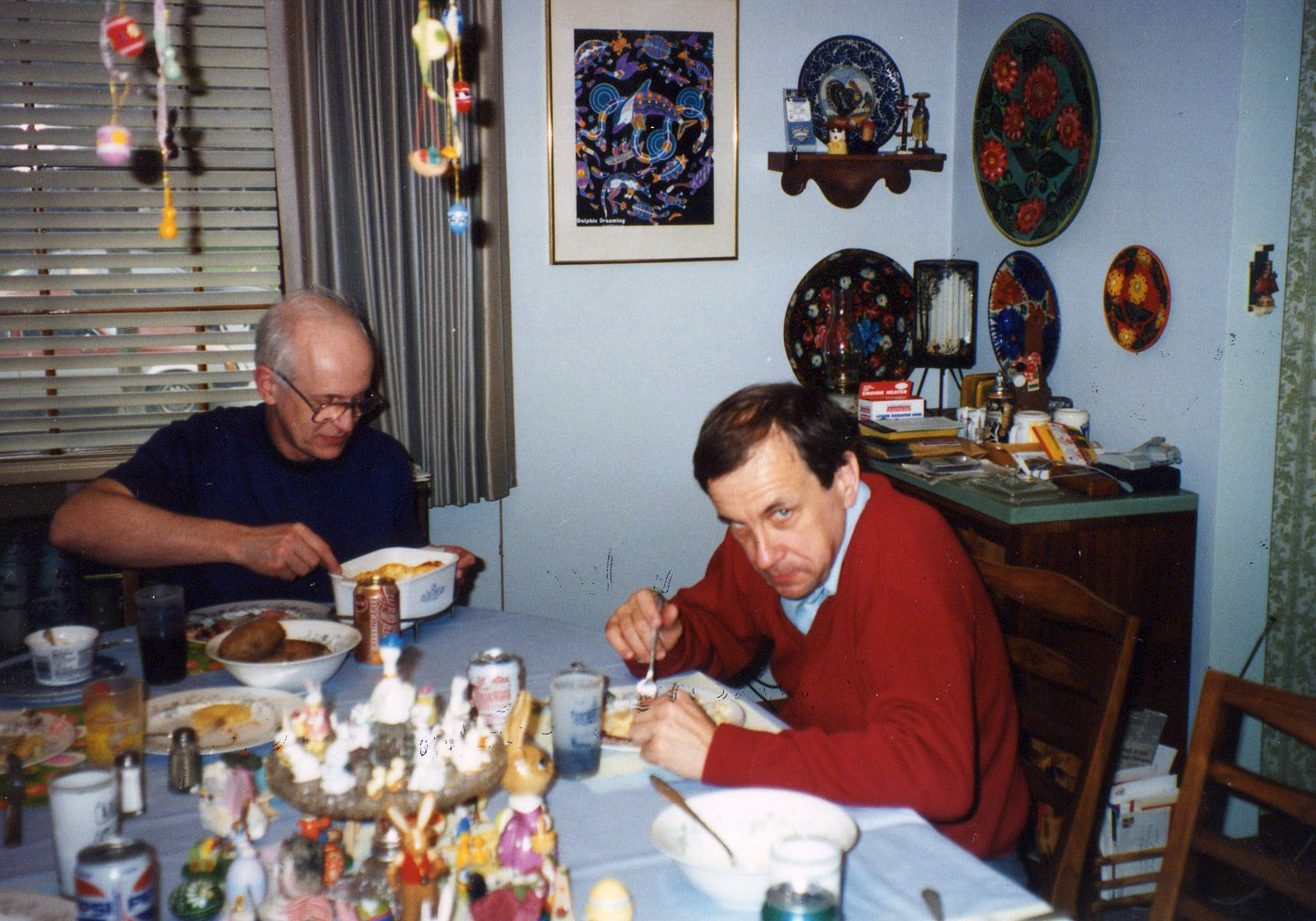 Dr. Donald Racky Jr and my father celebrate Easter. April 16, 1995